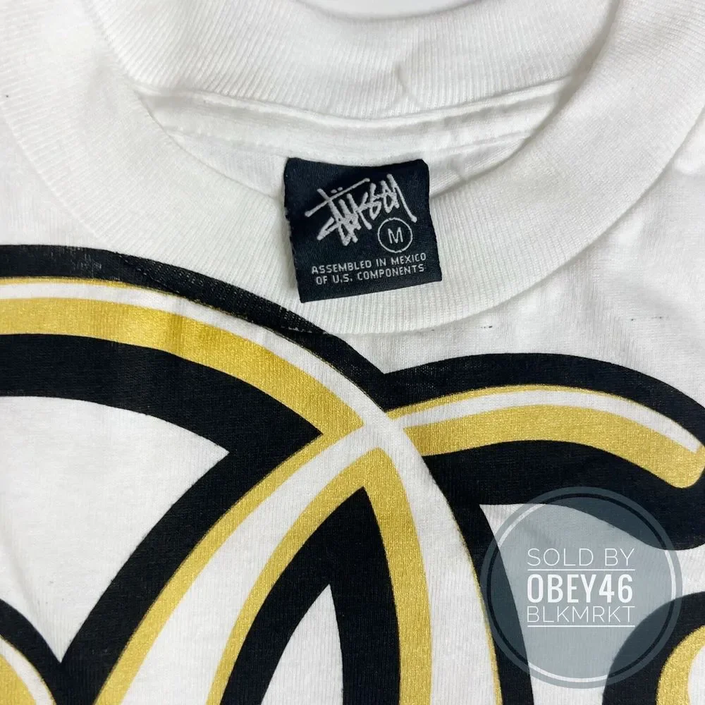 Rare J DILLA X STUSSY Collaboration White T-Shirt Sample Size M - Picture 2 of 6